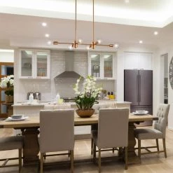 Best deal 😀 Winslett 6-Light Natural Brass Exposed Bulb Linear Mid-Century Modern Chandelier by Edvivi 🧨 -Deals Edvivi || Atlas Store natural brass edvivi chandeliers epc561nb 1f 1000