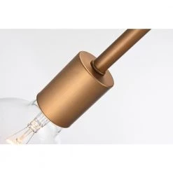 Best deal 😀 Winslett 6-Light Natural Brass Exposed Bulb Linear Mid-Century Modern Chandelier by Edvivi 🧨 -Deals Edvivi || Atlas Store natural brass edvivi chandeliers epc561nb 44 1000