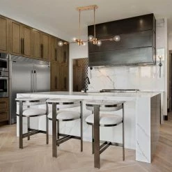 Best deal 😀 Winslett 6-Light Natural Brass Exposed Bulb Linear Mid-Century Modern Chandelier by Edvivi 🧨 -Deals Edvivi || Atlas Store natural brass edvivi chandeliers epc561nb 4f 1000