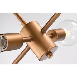 Best deal 😀 Winslett 6-Light Natural Brass Exposed Bulb Linear Mid-Century Modern Chandelier by Edvivi 🧨 -Deals Edvivi || Atlas Store natural brass edvivi chandeliers epc561nb 76 1000