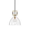 Best Sale ❤️ Essence 1-Light Contemporary Oil Rubbed Bronze and Antique Gold Pendant with Bowl Shaped Clear Glass by Edvivi ⭐ -Deals Edvivi || Atlas Store oil rubbed bronze and antique goid edvivi chandeliers epj4537obag 64 1000