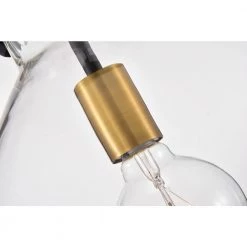 Promo 🎁 Essence 1-Light Oil Rubbed Bronze and Antique Gold Modern Pendant with Bowl Shaped Clear Glass Shade by Edvivi 👏 -Deals Edvivi || Atlas Store oil rubbed bronze and antique gold edvivi chandeliers epj4427obag 1d 1000