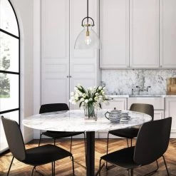 Promo 🎁 Essence 1-Light Oil Rubbed Bronze and Antique Gold Modern Pendant with Bowl Shaped Clear Glass Shade by Edvivi 👏 -Deals Edvivi || Atlas Store oil rubbed bronze and antique gold edvivi chandeliers epj4427obag 4f 1000