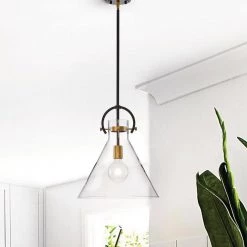 Budget โจ Essence 1-Light Contemporary Oil Rubbed Bronze and Antique Gold Pendant with Clear Cone Glass Shade by Edvivi ๐ 17 Budget โจ Essence 1-Light Contemporary Oil Rubbed Bronze and Antique Gold Pendant with Clear Cone Glass Shade by Edvivi ๐ -Deals Edvivi || Atlas Store oil rubbed bronze and antique gold edvivi chandeliers epj4487obag 40 1000