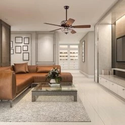 Hot Sale ❤️ Alexandra 52 in. Glam Indoor Oil Rubbed Bronze Reversible Ceiling Fan with Crystal Light Kit and Remote Control by Edvivi 🥰 -Deals Edvivi || Atlas Store oil rubbed bronze edvivi ceiling fans with lights ffj784ob d4 1000