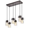 Wholesale 🥰 Sabine 6-Light Oil Rubbed Bronze Multi-Light Modern Farmhouse Linear Pendant with Glass Jar Sconces by Edvivi ⭐ -Deals Edvivi || Atlas Store oil rubbed bronze edvivi chandeliers epc1567ob 64 1000