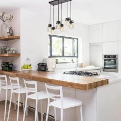 Wholesale 🥰 Sabine 6-Light Oil Rubbed Bronze Multi-Light Modern Farmhouse Linear Pendant with Glass Jar Sconces by Edvivi ⭐ -Deals Edvivi || Atlas Store oil rubbed bronze edvivi chandeliers epc1567ob c3 1000