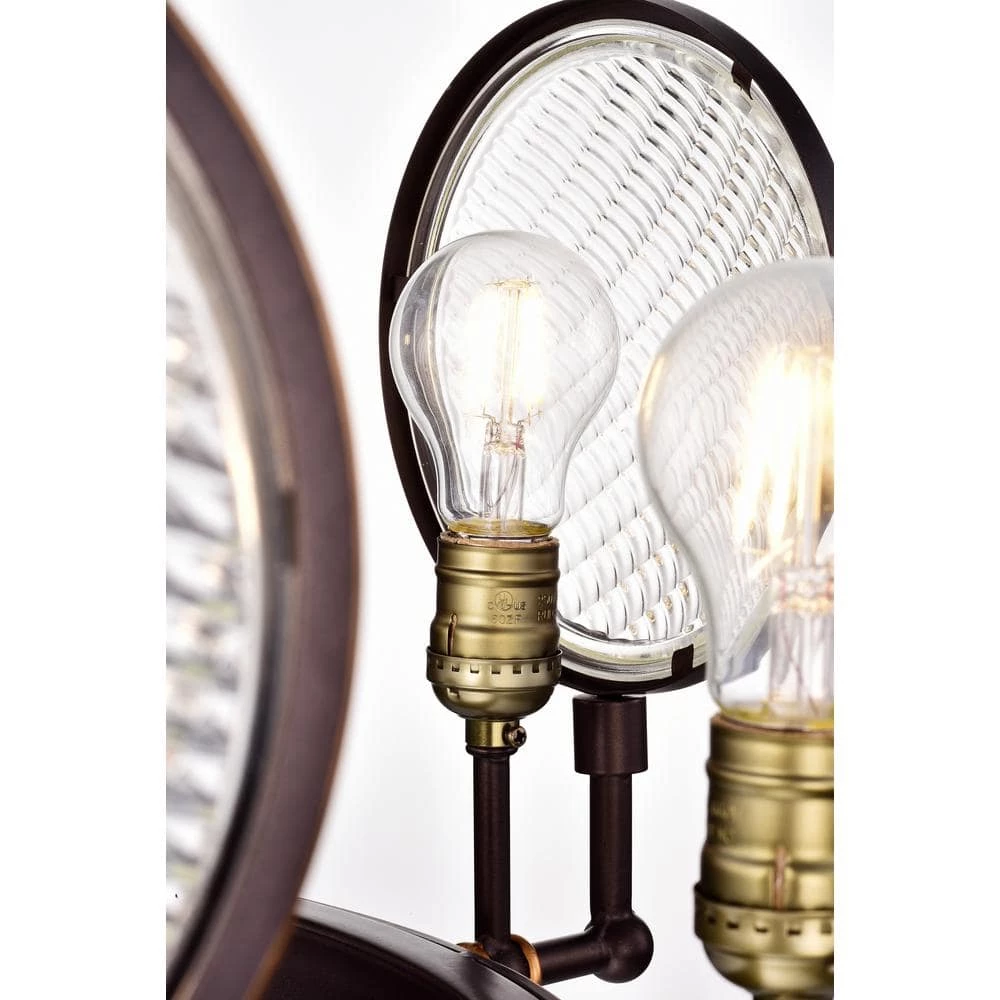 Brand new โ Cartweight Industrial 6-Light Oil Rubbed Bronze Round Wagon Wheel Chandelier with Headlight Glass by Edvivi ๐ 12 Brand new โ Cartweight Industrial 6-Light Oil Rubbed Bronze Round Wagon Wheel Chandelier with Headlight Glass by Edvivi ๐ - Image 10