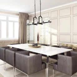 Cheapest 🌟 Avenue Farmhouse 5-Light Oil Rubbed Bronze Kitchen Island Chandelier with Textured Banded Clear Glass Shades by Edvivi 😉 -Deals Edvivi || Atlas Store oil rubbed bronze edvivi chandeliers epd3157ob 1f 1000