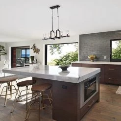 Cheapest 🌟 Avenue Farmhouse 5-Light Oil Rubbed Bronze Kitchen Island Chandelier with Textured Banded Clear Glass Shades by Edvivi 😉 -Deals Edvivi || Atlas Store oil rubbed bronze edvivi chandeliers epd3157ob 31 1000