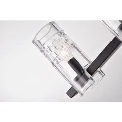 Cheapest 🌟 Avenue Farmhouse 5-Light Oil Rubbed Bronze Kitchen Island Chandelier with Textured Banded Clear Glass Shades by Edvivi 😉 -Deals Edvivi || Atlas Store oil rubbed bronze edvivi chandeliers epd3157ob 76 1000