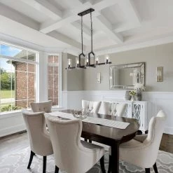 Cheapest 🌟 Avenue Farmhouse 5-Light Oil Rubbed Bronze Kitchen Island Chandelier with Textured Banded Clear Glass Shades by Edvivi 😉 -Deals Edvivi || Atlas Store oil rubbed bronze edvivi chandeliers epd3157ob c3 1000