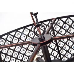 Cheap 🔔 Marya Modern 8-Light Oil Rubbed Bronze Round Double Drum Shade Chandelier with Crystal Beads by Edvivi ✔️ -Deals Edvivi || Atlas Store oil rubbed bronze edvivi chandeliers epg8057ob 1f 1000