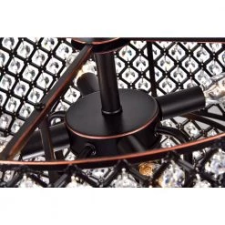 Cheap 🔔 Marya Modern 8-Light Oil Rubbed Bronze Round Double Drum Shade Chandelier with Crystal Beads by Edvivi ✔️ -Deals Edvivi || Atlas Store oil rubbed bronze edvivi chandeliers epg8057ob 76 1000