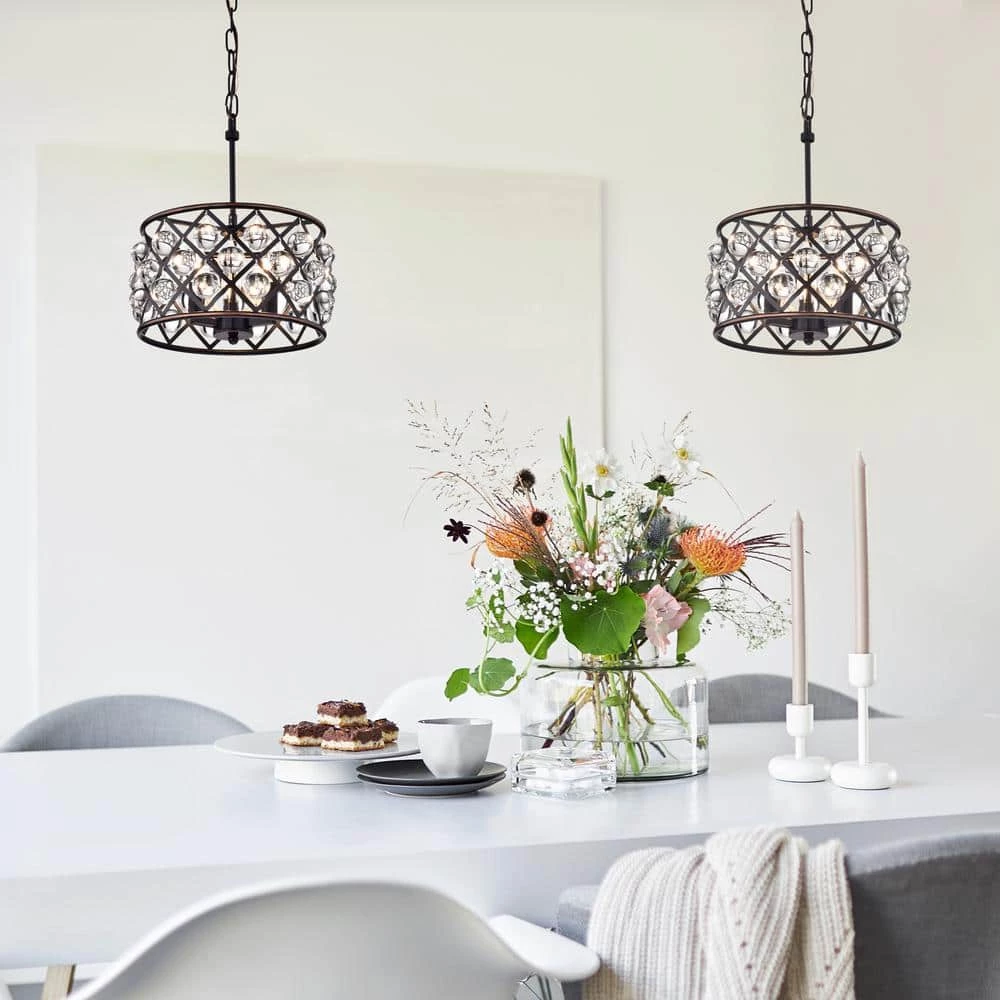 Discount โ๏ธ Azha 3-Light Glam Oil Rubbed Bronze Drum Pendant with Crystal Spheres by Edvivi ๐ฅฐ 10 Discount โ๏ธ Azha 3-Light Glam Oil Rubbed Bronze Drum Pendant with Crystal Spheres by Edvivi ๐ฅฐ - Image 8