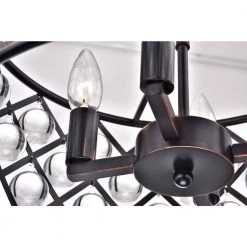 Hot Sale 🔔 Azha 4-Light Glam Oil Rubbed Bronze Drum Chandelier with Crystal Spheres by Edvivi 🔔 -Deals Edvivi || Atlas Store oil rubbed bronze edvivi chandeliers epg8137mob 76 1000