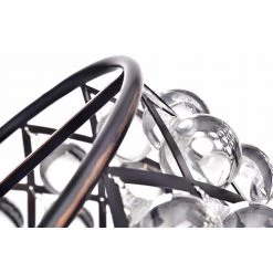 Hot Sale 🔔 Azha 4-Light Glam Oil Rubbed Bronze Drum Chandelier with Crystal Spheres by Edvivi 🔔 -Deals Edvivi || Atlas Store oil rubbed bronze edvivi chandeliers epg8137mob fa 1000