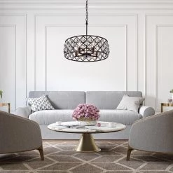 Hot Sale 😉 Azha 5-Light Glam Oil Rubbed Bronze Drum Chandelier with Crystal Spheres by Edvivi 😉 -Deals Edvivi || Atlas Store oil rubbed bronze edvivi chandeliers epg8147lob 4f 1000