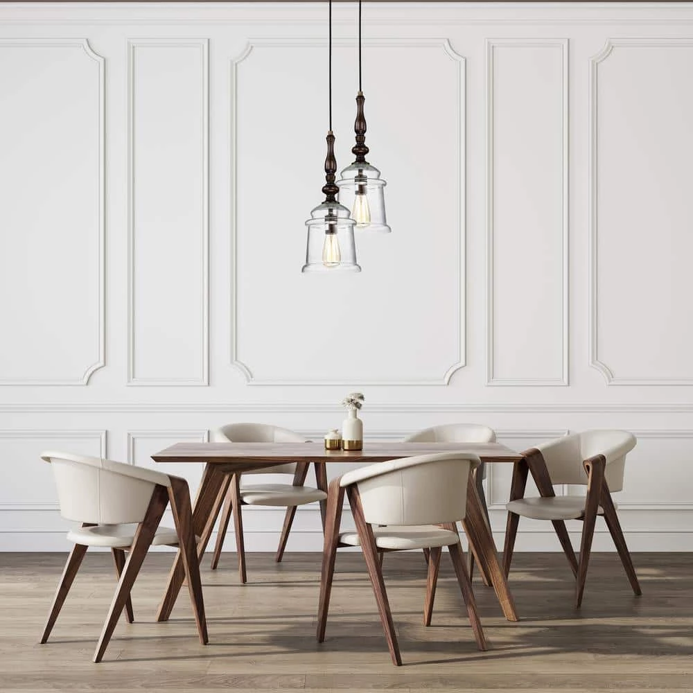 Brand new ๐ Wilson Traditional 1-Light Oil Rubbed Bronze Pendant with Glass Bell Jar Shade by Edvivi โ๏ธ 10 Brand new ๐ Wilson Traditional 1-Light Oil Rubbed Bronze Pendant with Glass Bell Jar Shade by Edvivi โ๏ธ - Image 8