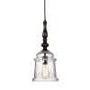 Brand new 👏 Wilson Traditional 1-Light Oil Rubbed Bronze Pendant with Glass Bell Jar Shade by Edvivi ✔️ -Deals Edvivi || Atlas Store oil rubbed bronze edvivi chandeliers epj4337ob 64 1000