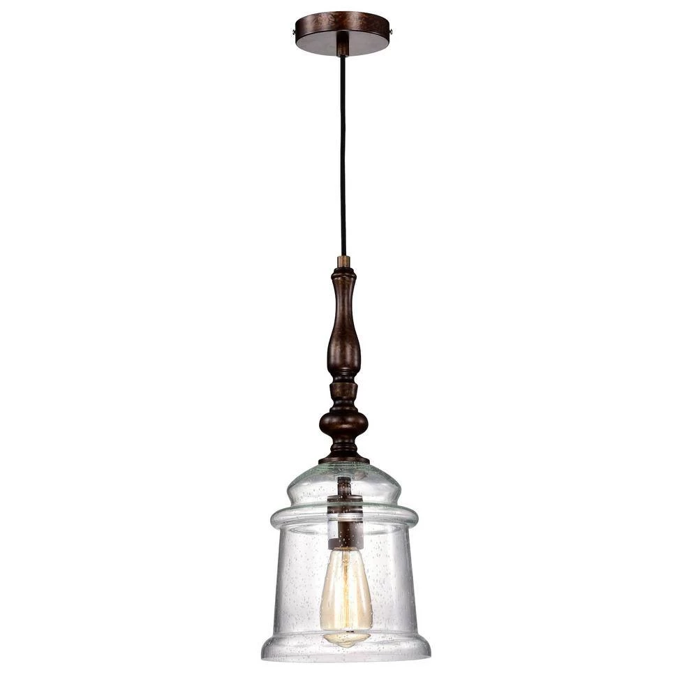 Brand new ๐ Wilson Traditional 1-Light Oil Rubbed Bronze Pendant with Glass Bell Jar Shade by Edvivi โ๏ธ 4 Brand new ๐ Wilson Traditional 1-Light Oil Rubbed Bronze Pendant with Glass Bell Jar Shade by Edvivi โ๏ธ - Image 2