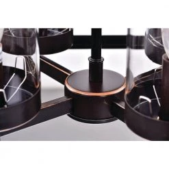 Brand new ✔️ Renzo 4-Light Oil Rubbed Bronze Geometric Hexagon Lantern Cage Chandelier with Clear Glass Shade by Edvivi 🎁 -Deals Edvivi || Atlas Store oil rubbed bronze edvivi chandeliers epl1157ob 1d 1000