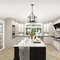 Brand new ✔️ Renzo 4-Light Oil Rubbed Bronze Geometric Hexagon Lantern Cage Chandelier with Clear Glass Shade by Edvivi 🎁 -Deals Edvivi || Atlas Store oil rubbed bronze edvivi chandeliers epl1157ob 31 1000