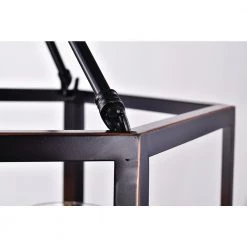 Brand new ✔️ Renzo 4-Light Oil Rubbed Bronze Geometric Hexagon Lantern Cage Chandelier with Clear Glass Shade by Edvivi 🎁 -Deals Edvivi || Atlas Store oil rubbed bronze edvivi chandeliers epl1157ob 66 1000