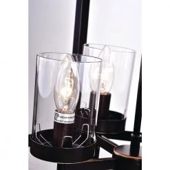 Brand new ✔️ Renzo 4-Light Oil Rubbed Bronze Geometric Hexagon Lantern Cage Chandelier with Clear Glass Shade by Edvivi 🎁 -Deals Edvivi || Atlas Store oil rubbed bronze edvivi chandeliers epl1157ob fa 1000