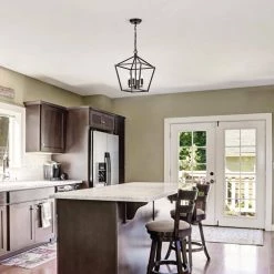 Buy ❤️ Renzo 4-Light Oil Rubbed Bronze Caged Modern Farmhouse Candlestick Pendant by Edvivi ⭐ -Deals Edvivi || Atlas Store oil rubbed bronze edvivi chandeliers epl1357ob 31 1000