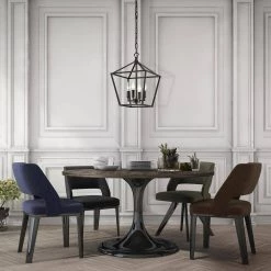 Buy ❤️ Renzo 4-Light Oil Rubbed Bronze Caged Modern Farmhouse Candlestick Pendant by Edvivi ⭐ -Deals Edvivi || Atlas Store oil rubbed bronze edvivi chandeliers epl1357ob 44 1000