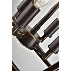 Buy ❤️ Renzo 4-Light Oil Rubbed Bronze Caged Modern Farmhouse Candlestick Pendant by Edvivi ⭐ -Deals Edvivi || Atlas Store oil rubbed bronze edvivi chandeliers epl1357ob 76 1000