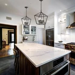 Buy ❤️ Renzo 4-Light Oil Rubbed Bronze Caged Modern Farmhouse Candlestick Pendant by Edvivi ⭐ -Deals Edvivi || Atlas Store oil rubbed bronze edvivi chandeliers epl1357ob c3 1000