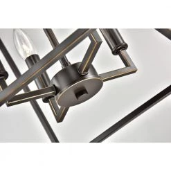 Best Sale 🛒 Renzo 16 in. 4-Light Oil Rubbed Bronze Caged Modern Farmhouse Candlestick Pendant by Edvivi 🤩 -Deals Edvivi || Atlas Store oil rubbed bronze edvivi chandeliers epl1367ob fa 1000