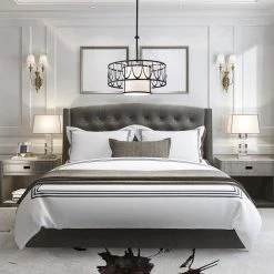 New 💯 Coastal Glam 1-Light Oil Rubbed Bronze Double Drum Chandelier with Hanging Crystals by Edvivi 🔥 -Deals Edvivi || Atlas Store oil rubbed bronze edvivi chandeliers epl9097ob c3 1000