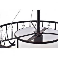 New 💯 Coastal Glam 1-Light Oil Rubbed Bronze Double Drum Chandelier with Hanging Crystals by Edvivi 🔥 -Deals Edvivi || Atlas Store oil rubbed bronze edvivi chandeliers epl9097ob fa 1000