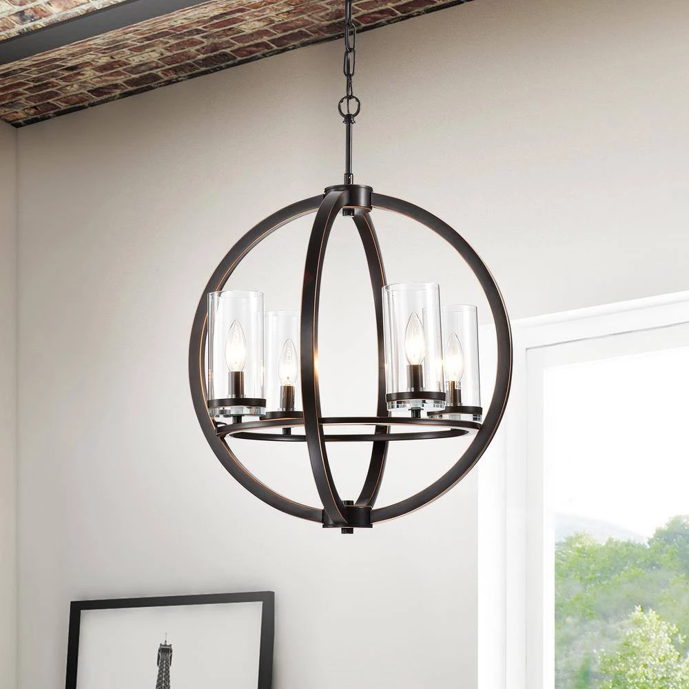Best reviews of ๐ Orbit 4-Light Oil Rubbed Bronze Globe Traditional Chandelier with Clear Glass Shades by Edvivi ๐ 13 Best reviews of ๐ Orbit 4-Light Oil Rubbed Bronze Globe Traditional Chandelier with Clear Glass Shades by Edvivi ๐ - Image 11