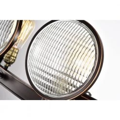 Best deal 🤩 Cartwright 26 in. 3-Light Oil Rubbed Bronze Industrial Vanity Light with Headlight Glass by Edvivi 🌟 -Deals Edvivi || Atlas Store oil rubbed bronze edvivi vanity lighting ew5263 ob 44 1000