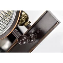 Best deal 🤩 Cartwright 26 in. 3-Light Oil Rubbed Bronze Industrial Vanity Light with Headlight Glass by Edvivi 🌟 -Deals Edvivi || Atlas Store oil rubbed bronze edvivi vanity lighting ew5263 ob fa 1000