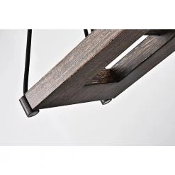 Deals 😉 Hartwell 5-Light Modern Polished Nickel and Wood Finish Rectangular Linear Island Hanging Chandelier for Kitchen by Edvivi 🥰 -Deals Edvivi || Atlas Store polish nickel black and wood edvivi chandeliers epd567wd 76 1000