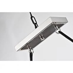 Deals 😉 Hartwell 5-Light Modern Polished Nickel and Wood Finish Rectangular Linear Island Hanging Chandelier for Kitchen by Edvivi 🥰 -Deals Edvivi || Atlas Store polish nickel black and wood edvivi chandeliers epd567wd c3 1000