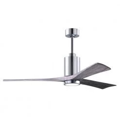 Top 10 😍 Patricia 60 in. LED Indoor/Outdoor Damp Polished Chrome Ceiling Fan with Light with Remote Control, Wall Control by Atlas ❤️