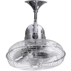 Promo 🌟 Kaye 13 in. Indoor/Outdoor Polished Chrome Ceiling Fan with Wall Control by Atlas ✔️