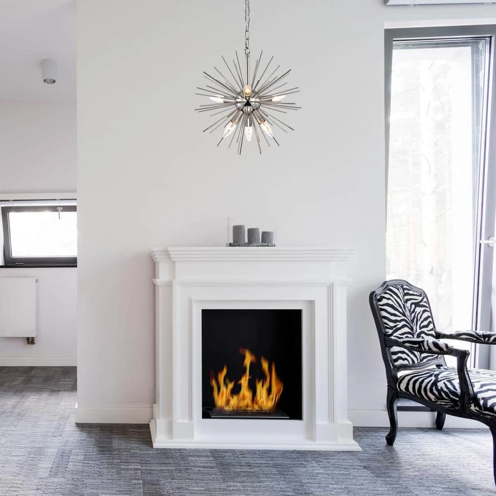 Hot Sale ๐ฏ Astrid 6-Light Polished Nickel Sputnik Starburst Mid-Century Modern Chandelier by Edvivi ๐ 5 Hot Sale ๐ฏ Astrid 6-Light Polished Nickel Sputnik Starburst Mid-Century Modern Chandelier by Edvivi ๐ - Image 3