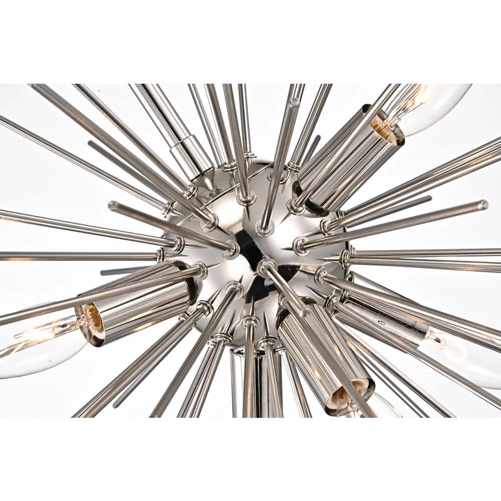 Hot Sale ๐ฏ Astrid 6-Light Polished Nickel Sputnik Starburst Mid-Century Modern Chandelier by Edvivi ๐ 8 Hot Sale ๐ฏ Astrid 6-Light Polished Nickel Sputnik Starburst Mid-Century Modern Chandelier by Edvivi ๐ - Image 6