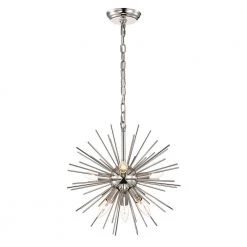 Hot Sale 💯 Astrid 6-Light Polished Nickel Sputnik Starburst Mid-Century Modern Chandelier by Edvivi 🎉