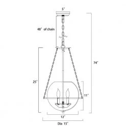 New 😀 Orbit Modern 3-Light Polished Nickel Chandelier with 15 in. Clear Glass Globe by Edvivi ⌛ -Deals Edvivi || Atlas Store polished nickel edvivi chandeliers epq1251pn 1d 1000