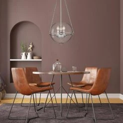 New 😀 Orbit Modern 3-Light Polished Nickel Chandelier with 15 in. Clear Glass Globe by Edvivi ⌛ -Deals Edvivi || Atlas Store polished nickel edvivi chandeliers epq1251pn 1f 1000