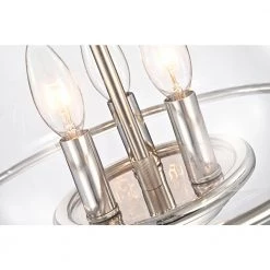 New 😀 Orbit Modern 3-Light Polished Nickel Chandelier with 15 in. Clear Glass Globe by Edvivi ⌛ -Deals Edvivi || Atlas Store polished nickel edvivi chandeliers epq1251pn 66 1000