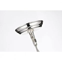 Deals 👏 Orbit Modern 4-Light Polished Nickel Chandelier with 15 in Clear Glass Globe by Edvivi 😉 -Deals Edvivi || Atlas Store polished nickel edvivi chandeliers epq1261pn 40 1000